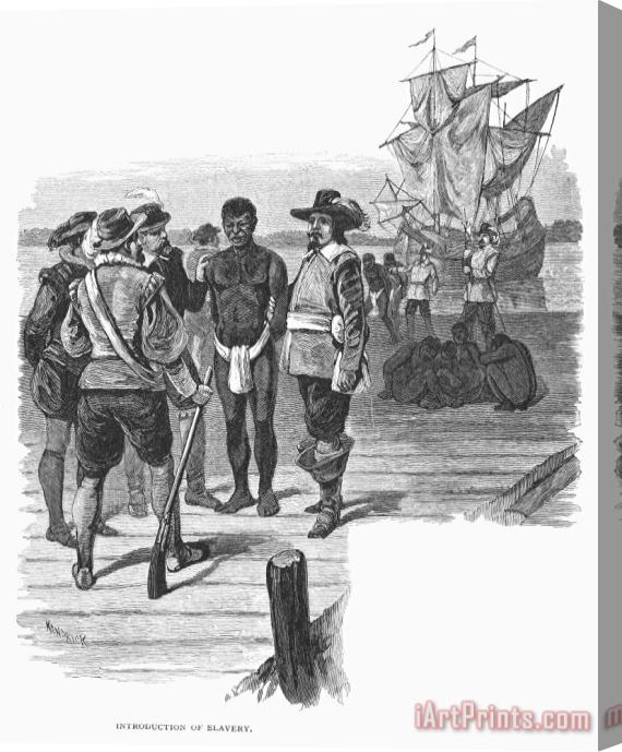 Others Jamestown: Slavery, 1619 Stretched Canvas Painting / Canvas Art