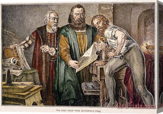 Others Johann Gutenberg Stretched Canvas Print / Canvas Art