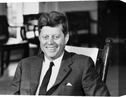 Birthday Canvas Paintings - John F. Kennedy (1917-1963) by Others