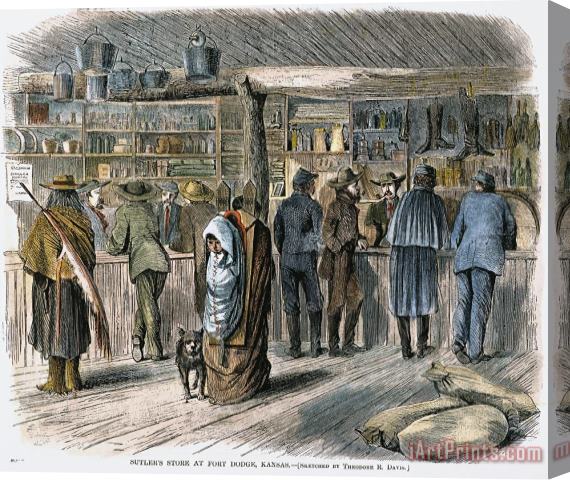 Others Kansas: Trading Post, 1867 Stretched Canvas Print / Canvas Art