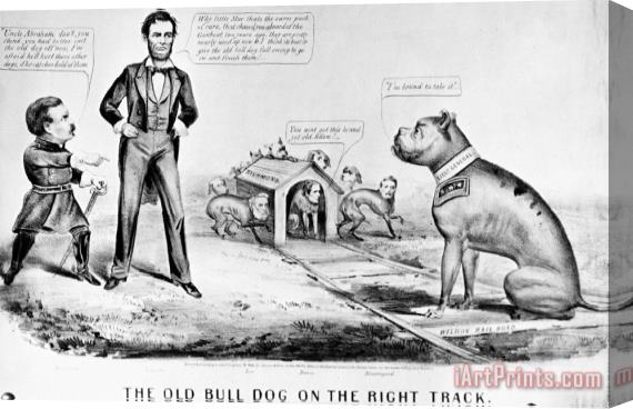Others Lincoln: Cartoon, 1864 Stretched Canvas Print / Canvas Art