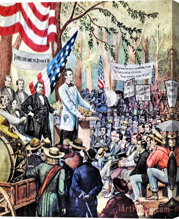 Others Lincoln-douglas Debate Stretched Canvas Print / Canvas Art