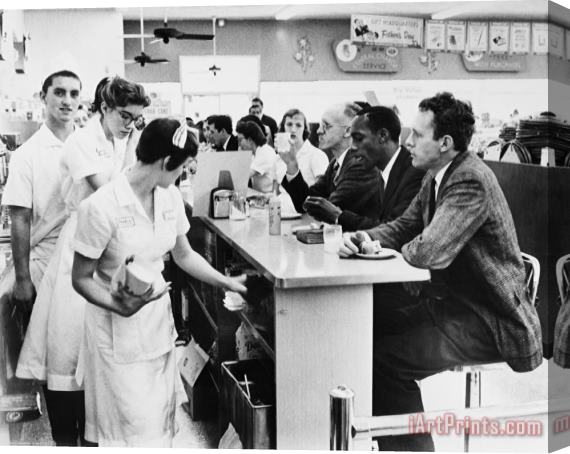 Others Lunch Counter Sit-in, 1960 Stretched Canvas Print / Canvas Art