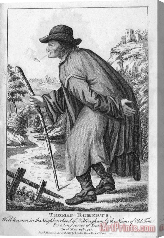 Others MAN WITH CANE, c1795 Stretched Canvas Print / Canvas Art