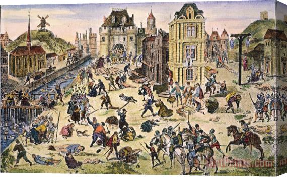Others Massacre Of Huguenots Stretched Canvas Print / Canvas Art