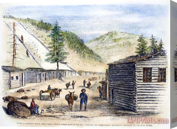 Others Mining Camp, 1860 Stretched Canvas Print / Canvas Art