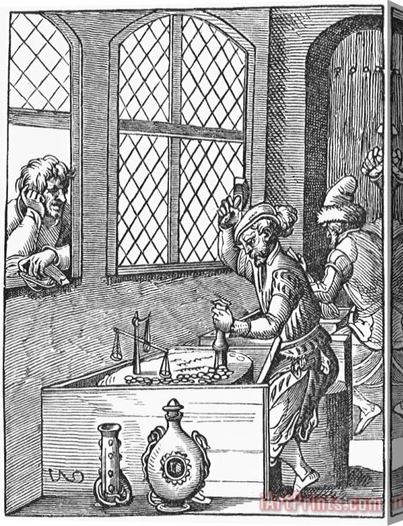 Others MINTING COINS, 16th CENTURY Stretched Canvas Print / Canvas Art