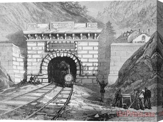 Others Mont Cenis Tunnel, 1871 Stretched Canvas Painting / Canvas Art