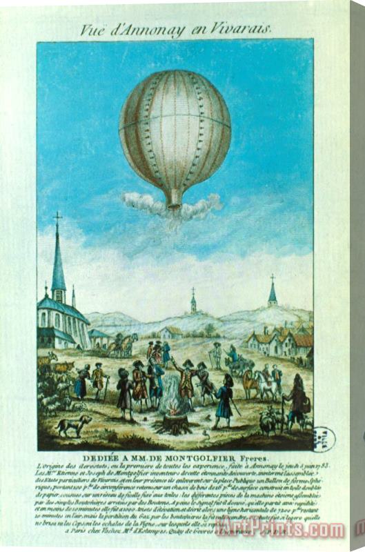 Others Montgolfier Balloon Stretched Canvas Print / Canvas Art