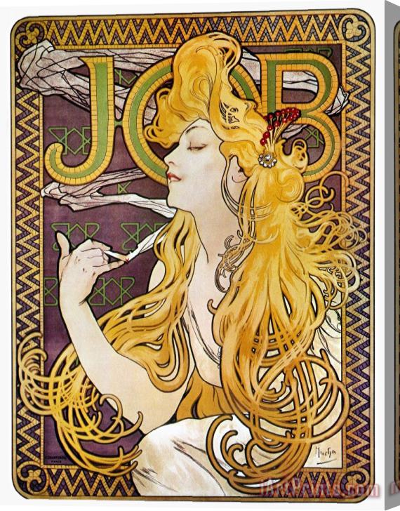 Others Mucha: Cigarette Papers Stretched Canvas Print / Canvas Art