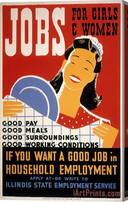 Others New Deal: Wpa Poster Stretched Canvas Print / Canvas Art