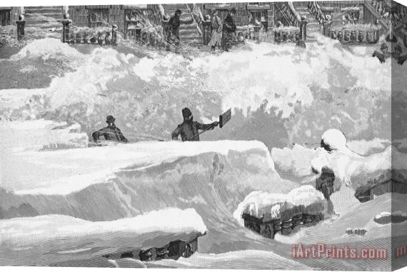 Others New York: Blizzard Of 1888 Stretched Canvas Print / Canvas Art