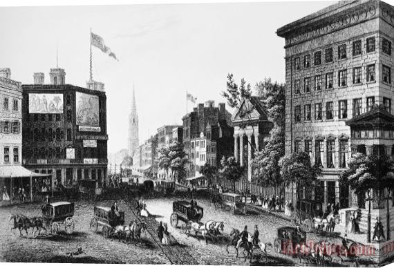 Others New York: Broadway, 1855 Stretched Canvas Print / Canvas Art