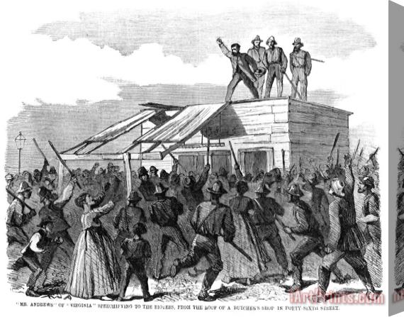 Others New York: Draft Riots, 1863 Stretched Canvas Print / Canvas Art