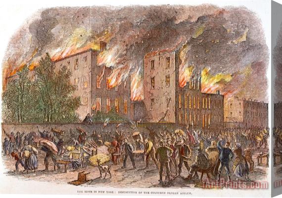 Others New York: Draft Riots 1863 Stretched Canvas Print / Canvas Art