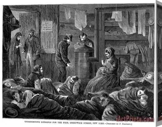 Others New York: Poverty, 1869 Stretched Canvas Print / Canvas Art