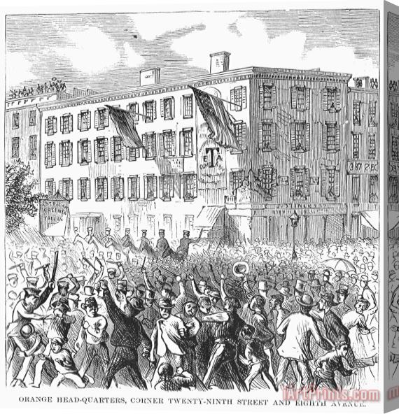 Others New York: Riot, 1871 Stretched Canvas Print / Canvas Art