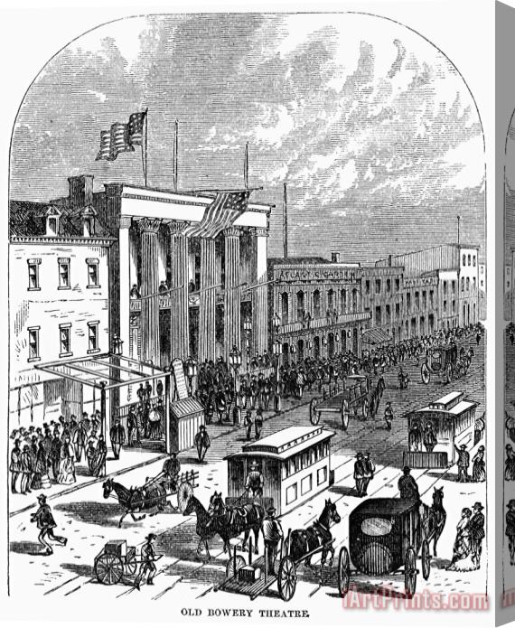 Others New York: The Bowery, 1871 Stretched Canvas Print / Canvas Art