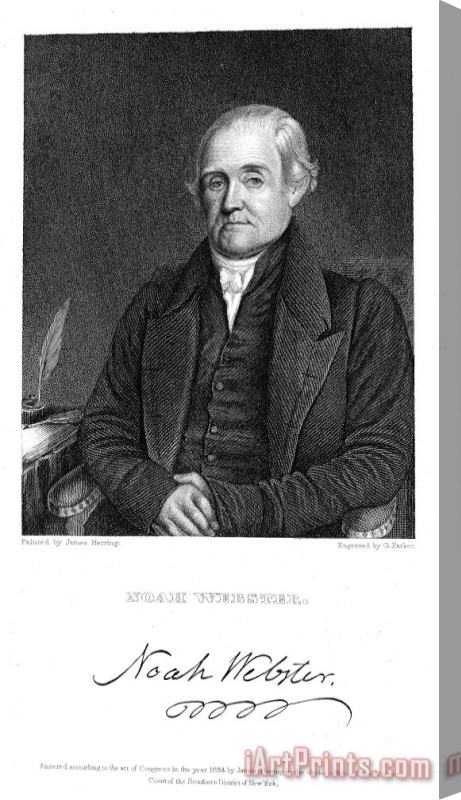 Others Noah Webster (1758-1843) Stretched Canvas Print / Canvas Art
