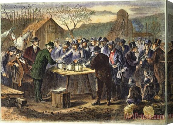 Others Pennsylvania: Voting, 1872 Stretched Canvas Print / Canvas Art
