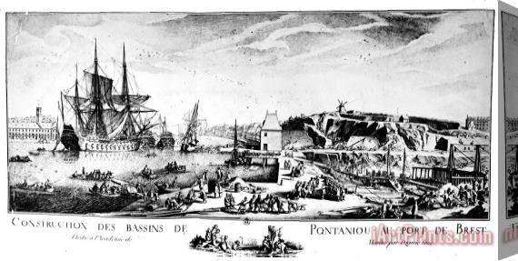 Others Port Of Brest, 1780 Stretched Canvas Painting / Canvas Art