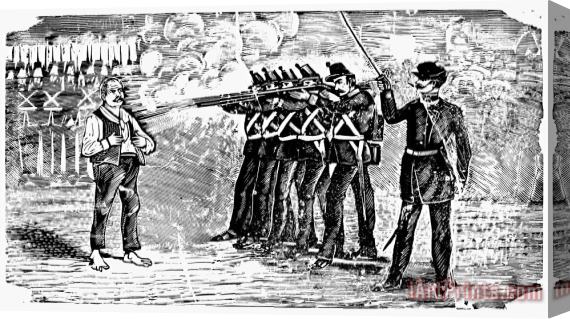 Others Posada: Firing Squad Stretched Canvas Print / Canvas Art