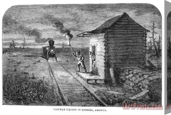 Others Railroad Station, 1861 Stretched Canvas Print / Canvas Art