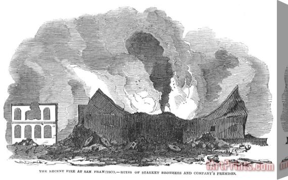 Others San Francisco: Fire, 1851 Stretched Canvas Print / Canvas Art