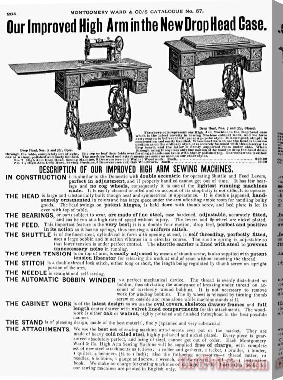 Others Sewing Machine Ad, 1895 Stretched Canvas Painting / Canvas Art