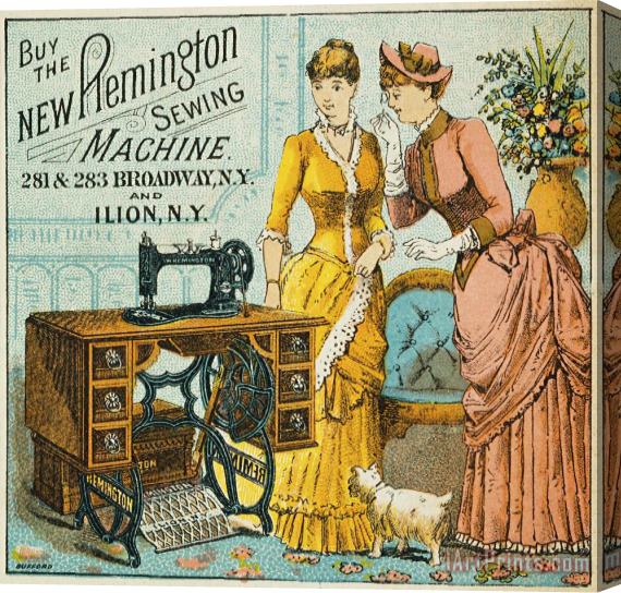 Others SEWING MACHINE AD, c1880 Stretched Canvas Painting / Canvas Art