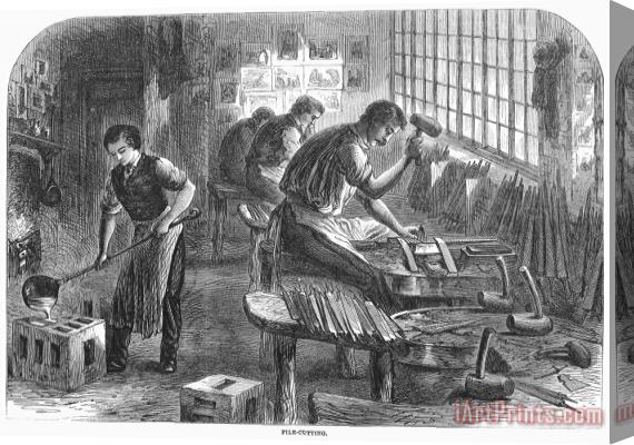 Others Sheffield: Factory, 1866 Stretched Canvas Print / Canvas Art