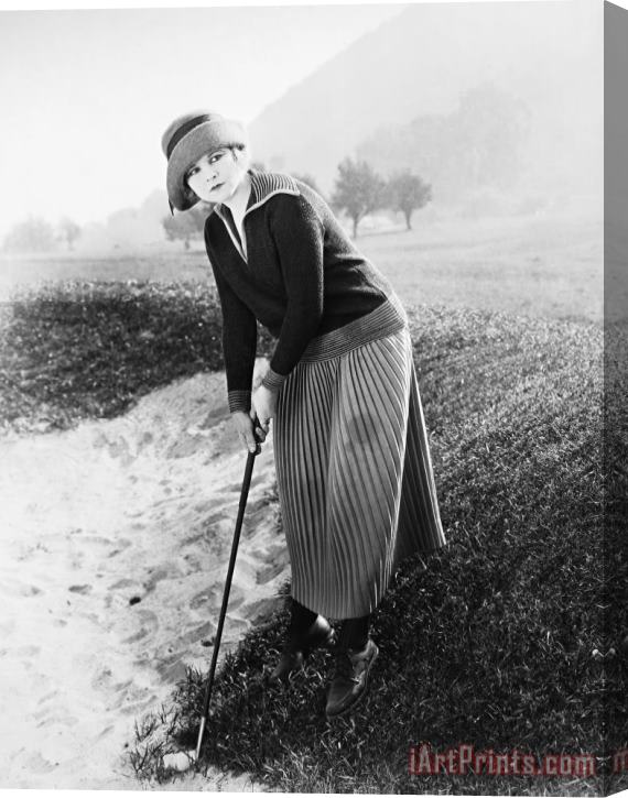 Others Silent Film Still: Golf Stretched Canvas Print / Canvas Art