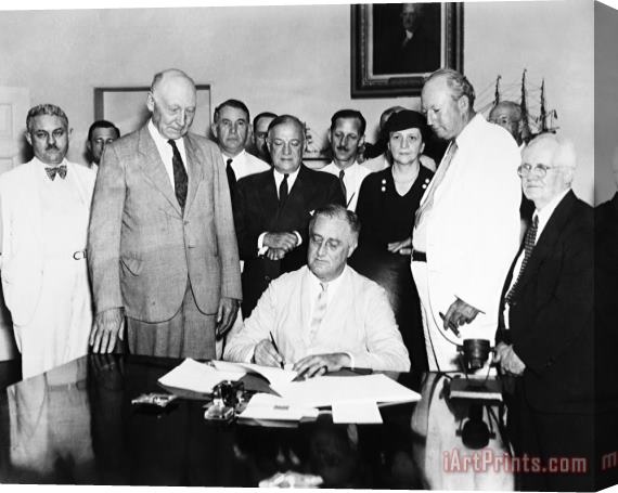 Others Social Security Act, 1935 Stretched Canvas Print / Canvas Art