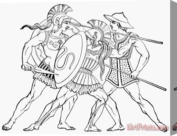 Others Spartan Warriors Stretched Canvas Painting / Canvas Art