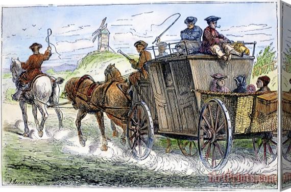 Others STAGECOACH, 18th CENTURY Stretched Canvas Print / Canvas Art