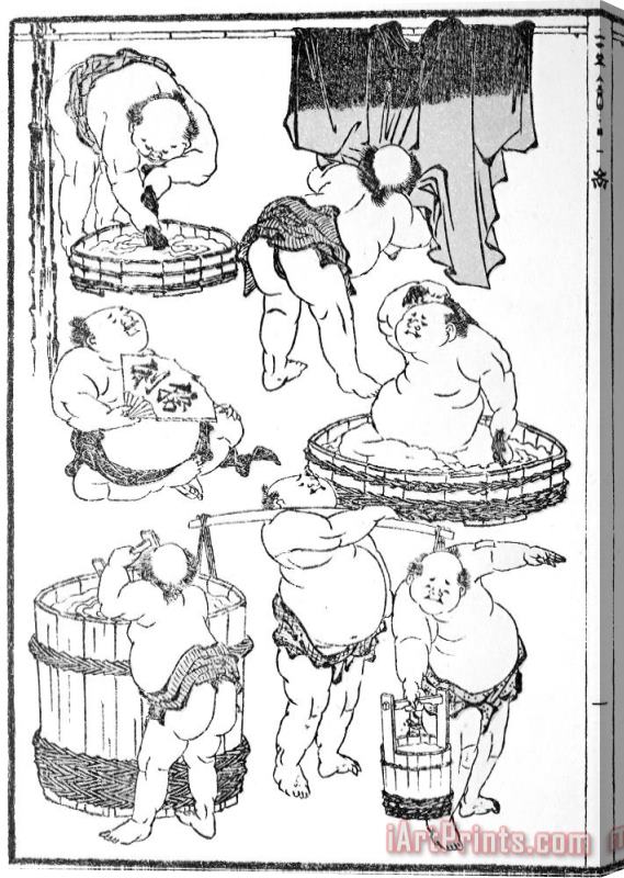 Others Sumo Wrestlers, 1817 Stretched Canvas Print / Canvas Art