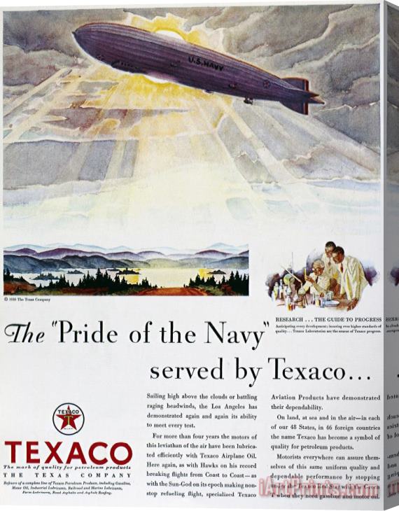 Others Texaco Advertisement, 1930 Stretched Canvas Print / Canvas Art
