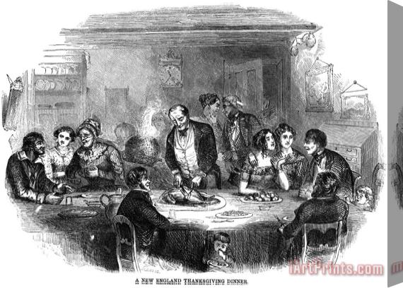 Others Thanksgiving Dinner, 1850 Stretched Canvas Print / Canvas Art