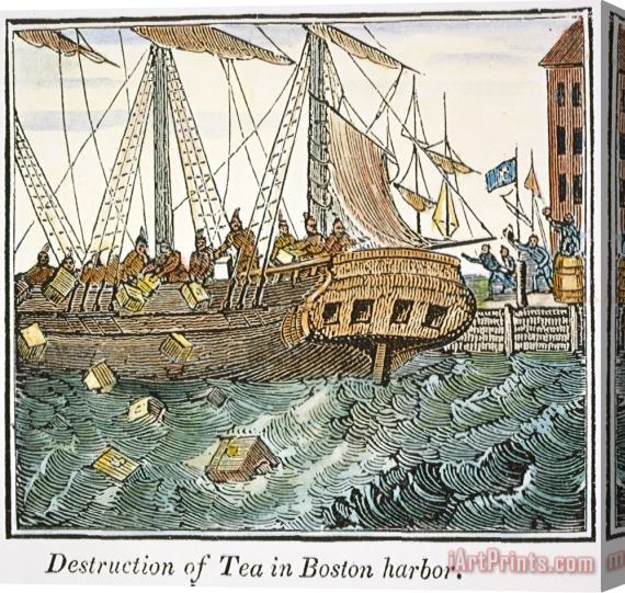 Others The Boston Tea Party, 1773 Stretched Canvas Print / Canvas Art