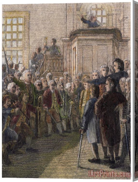 Others TOWN MEETING, 18th CENTURY Stretched Canvas Print / Canvas Art