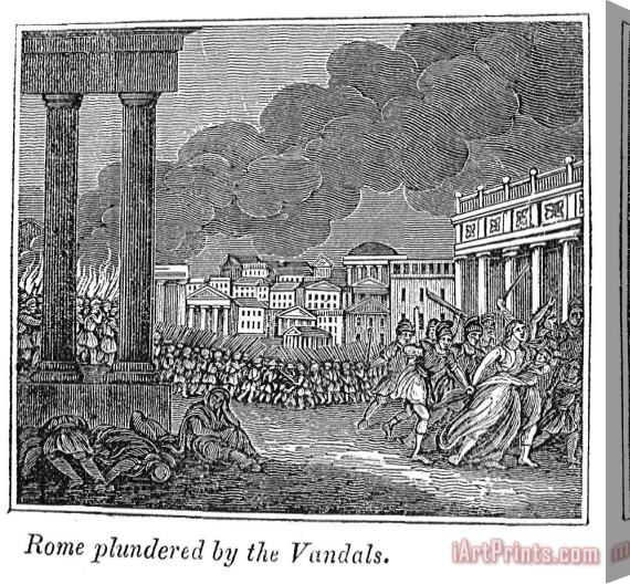 Others Vandal Invasion Of Rome Stretched Canvas Print / Canvas Art