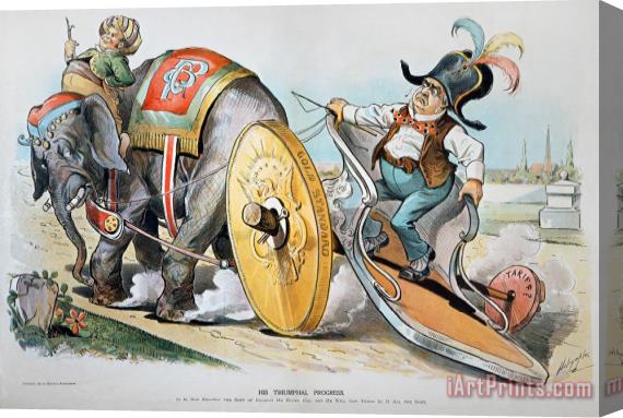 Others W. McKINLEY CARTOON, 1896 Stretched Canvas Print / Canvas Art