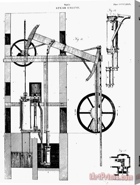 Others Watts Steam Engine, 1769 Stretched Canvas Print / Canvas Art
