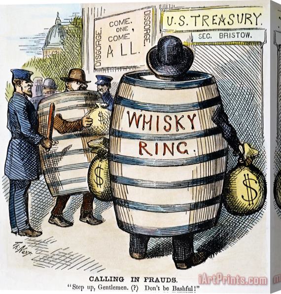 Others Whisky Ring Cartoon, 1875 Stretched Canvas Print / Canvas Art