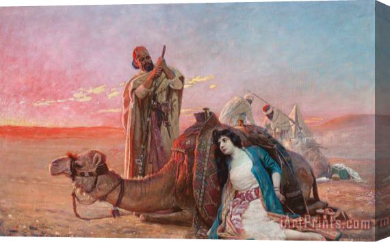 Otto Pilny A Rest In The Desert Stretched Canvas Print / Canvas Art
