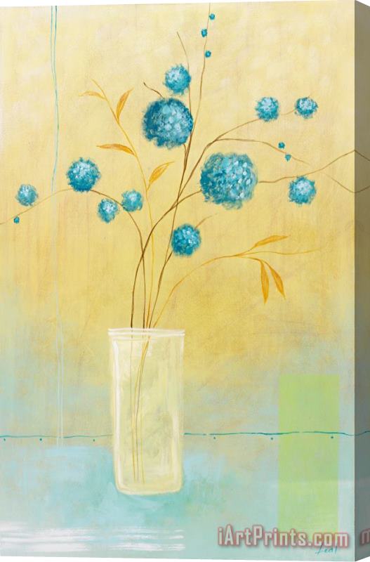 Pablo Esteban Blue Flowers Stretched Canvas Print / Canvas Art