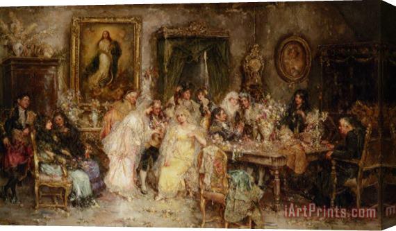 Pablo Juan Salinas The Wedding Party Stretched Canvas Painting / Canvas Art