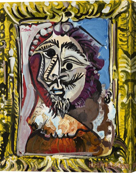 Pablo Picasso Buste D'homme Dans Un Cadre Stretched Canvas Painting / Canvas Art