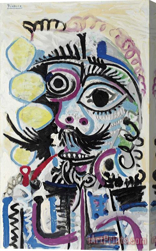 Pablo Picasso Buste D'homme Stretched Canvas Painting / Canvas Art