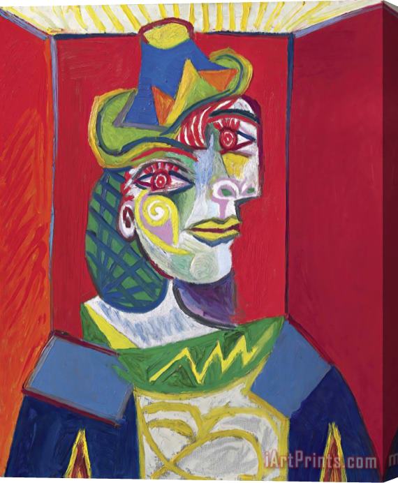 Pablo Picasso Buste De Femme (femme a La Resille) Stretched Canvas Print / Canvas Art